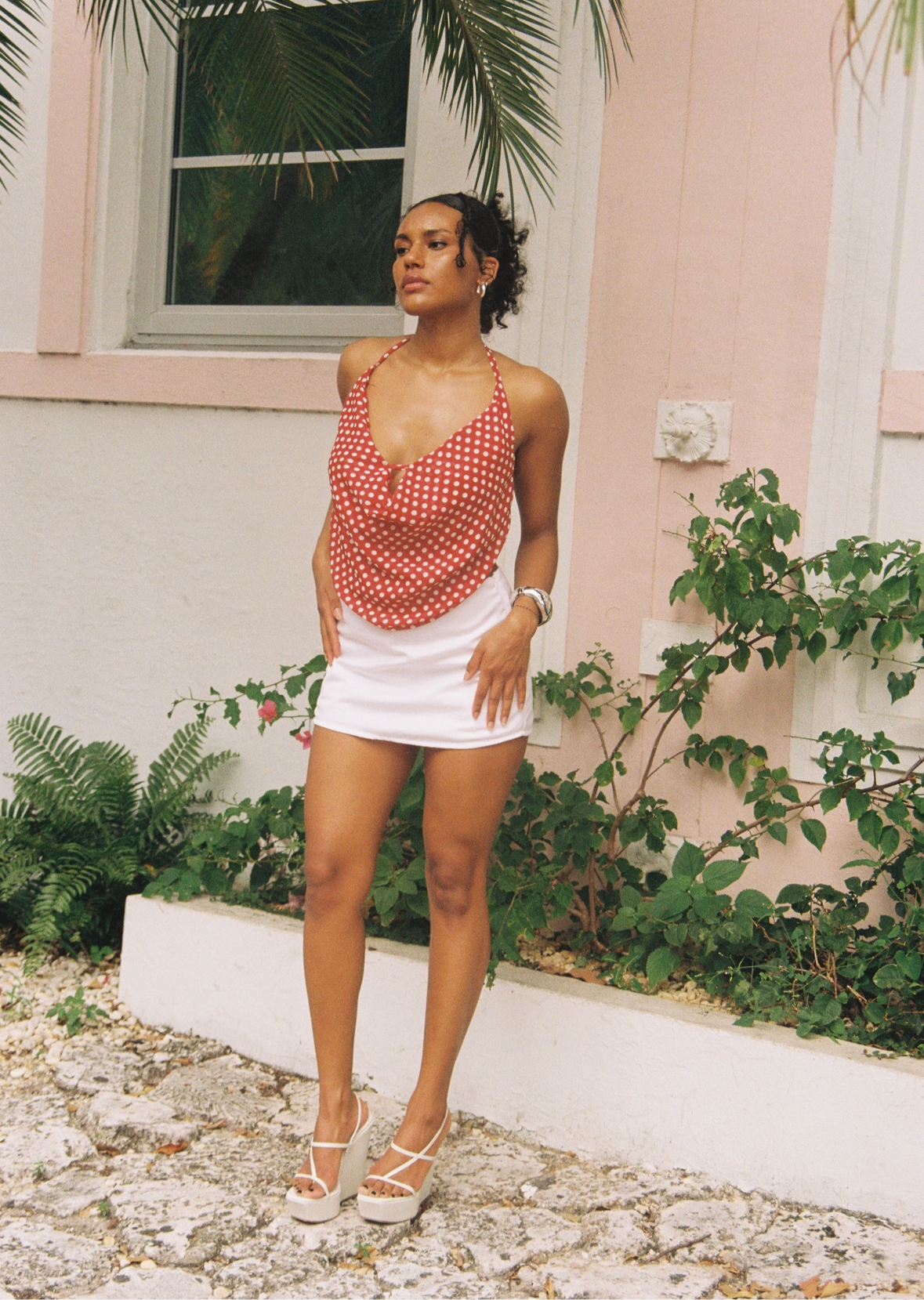 Sabrina Top in Polka Dot