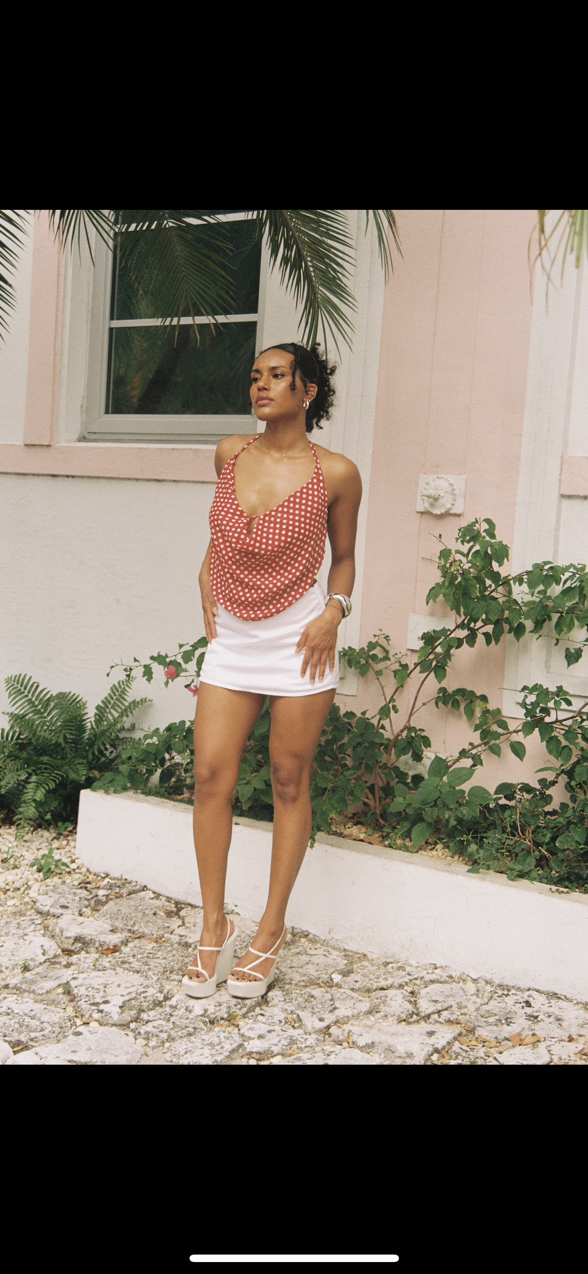 Sabrina Top in Polka Dot