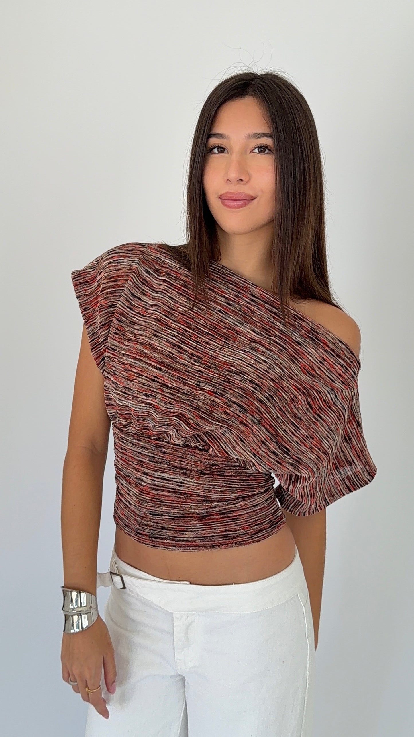 Anna Off Shoulder Pink Knit