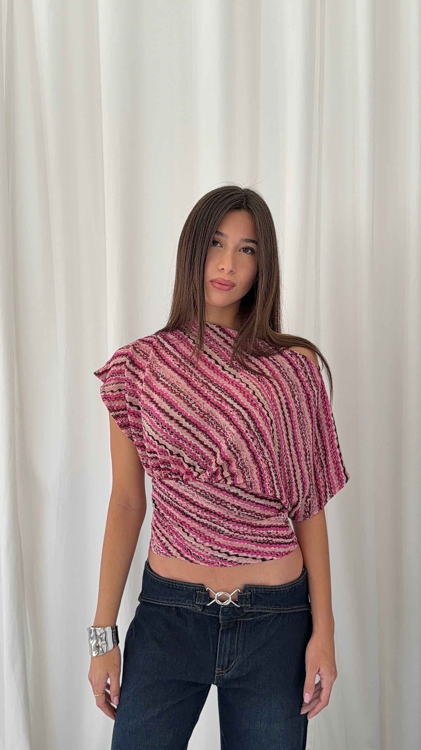 Anna Top Pleated Chiffon
