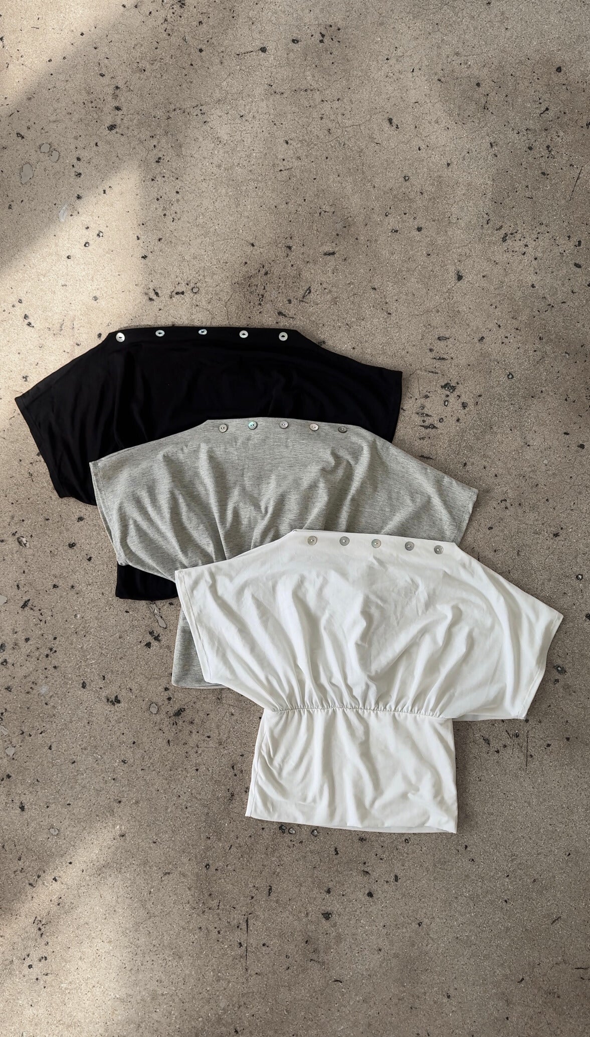 Anna Off Shoulder Top With Buttons