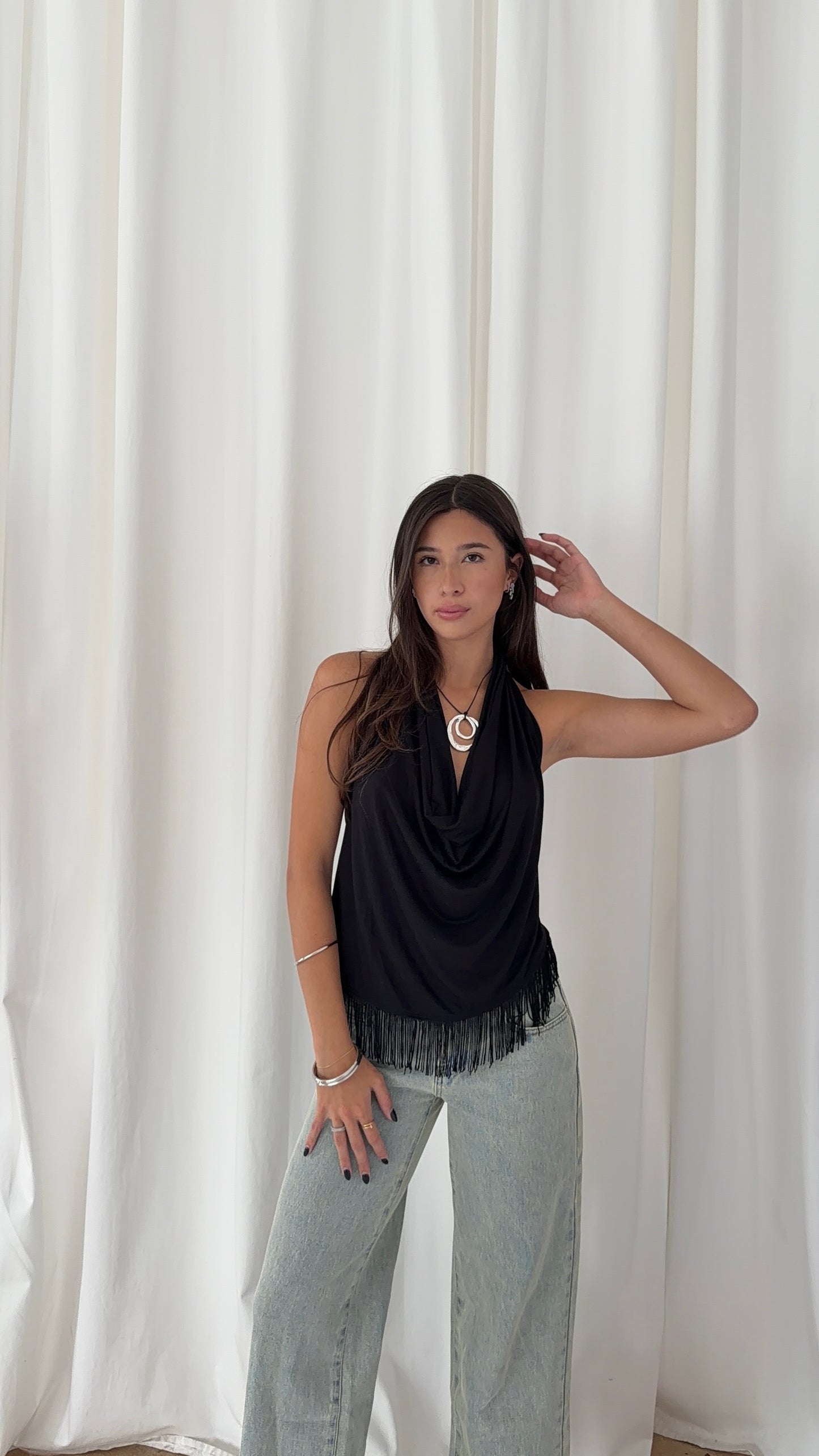 Zara Fringe Halter