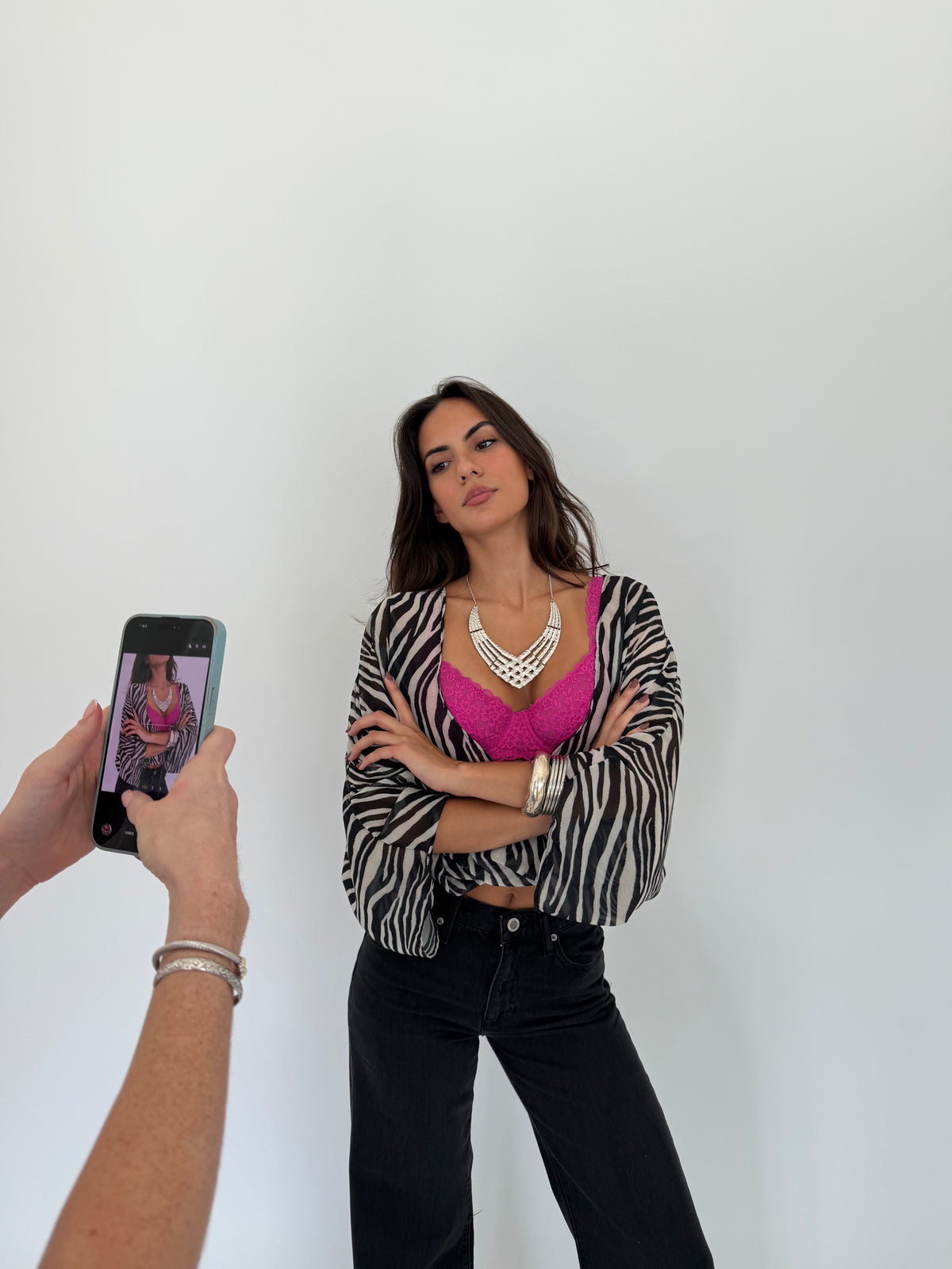 Camila Top in Zebra Chiffon
