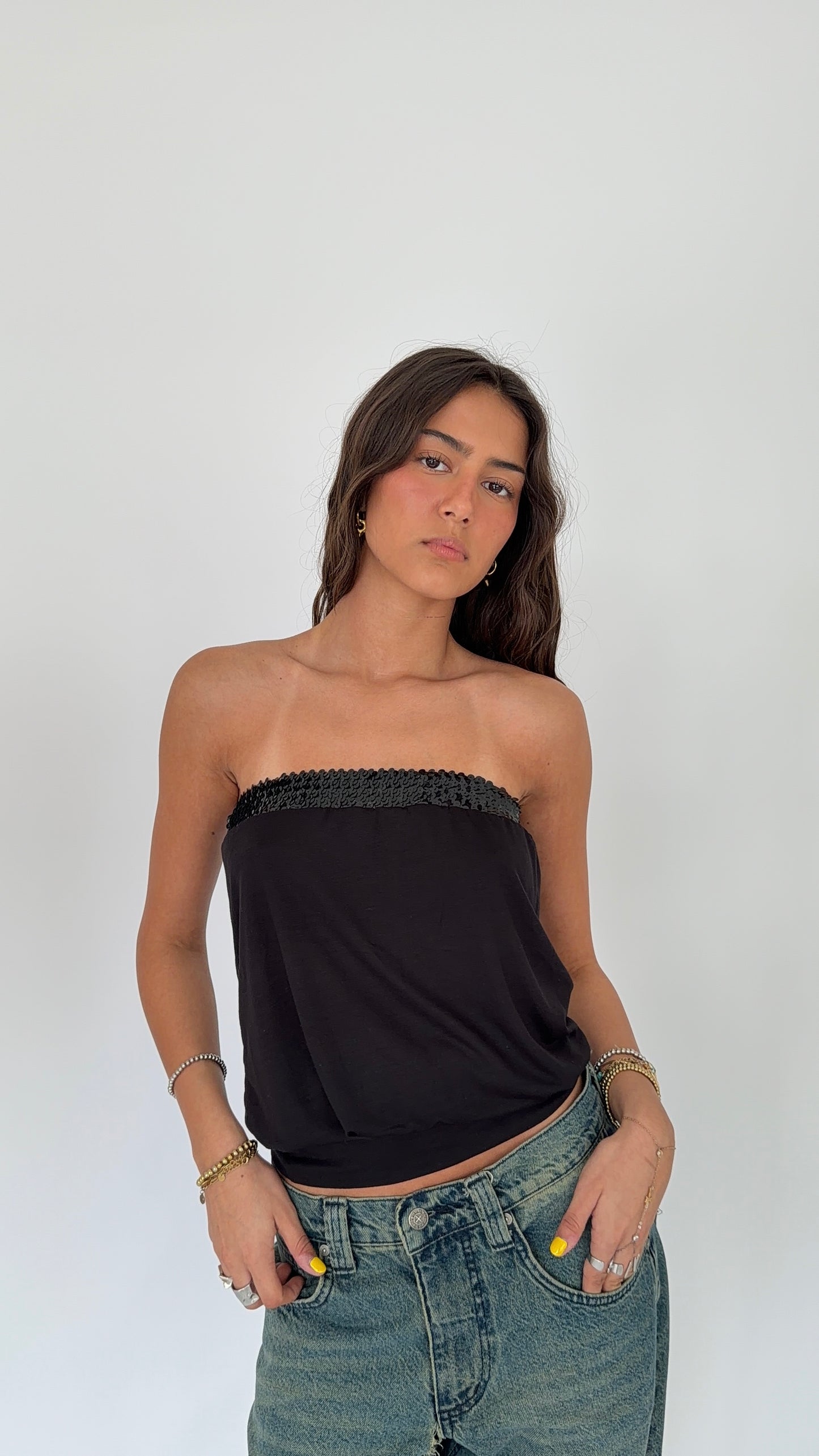 Sequin Tube Top