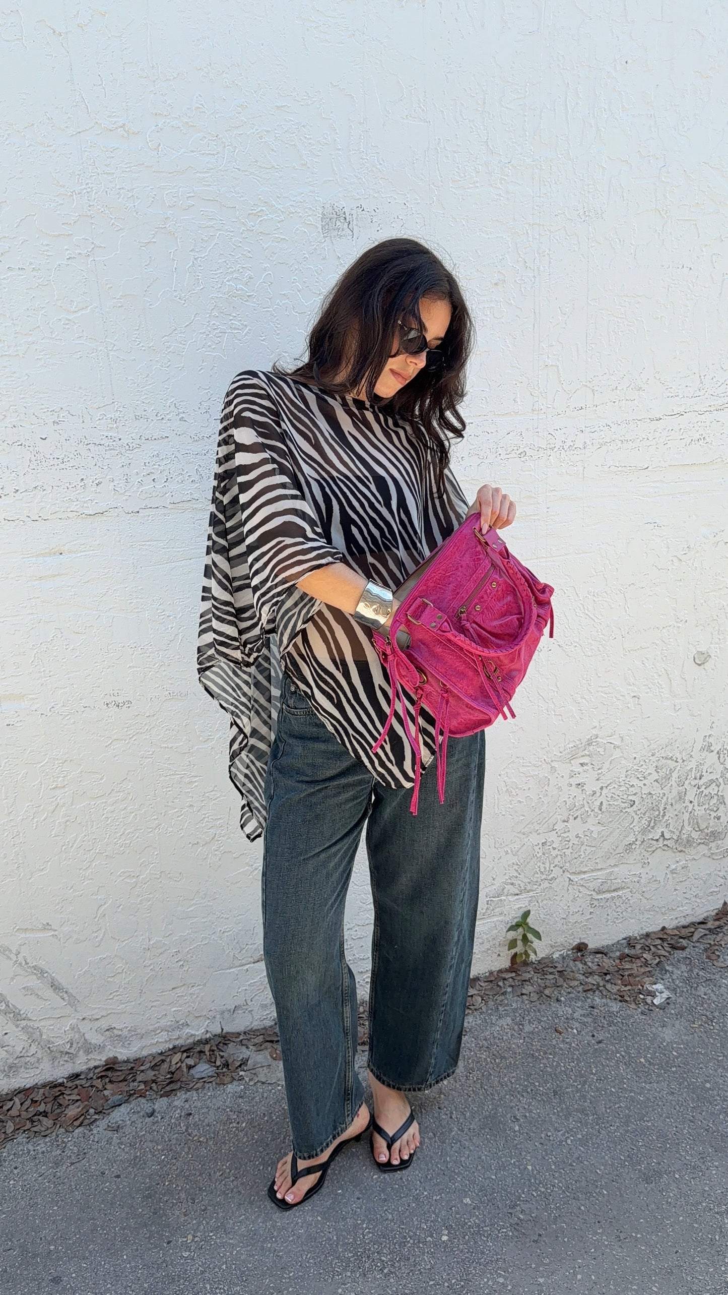 Zebra Chiffon Shawl