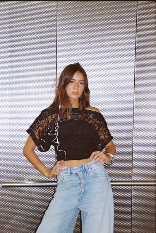 Anna Top with Lace Bodice