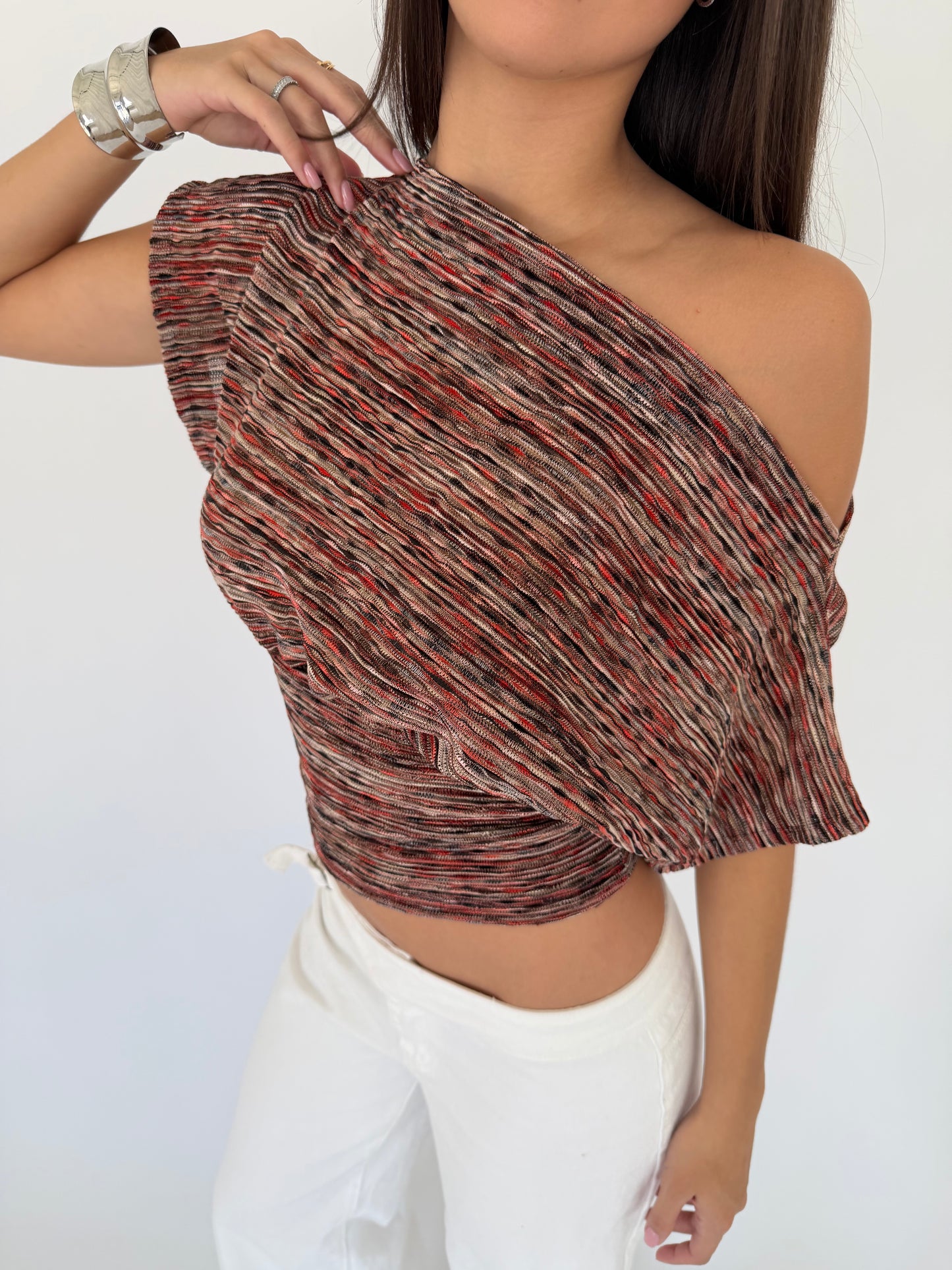 Anna Off Shoulder Pink Knit