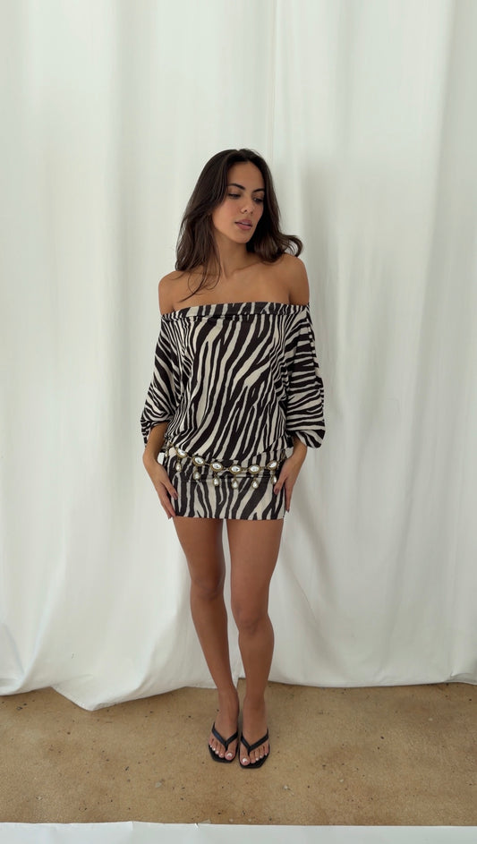Anna Dress in Zebra