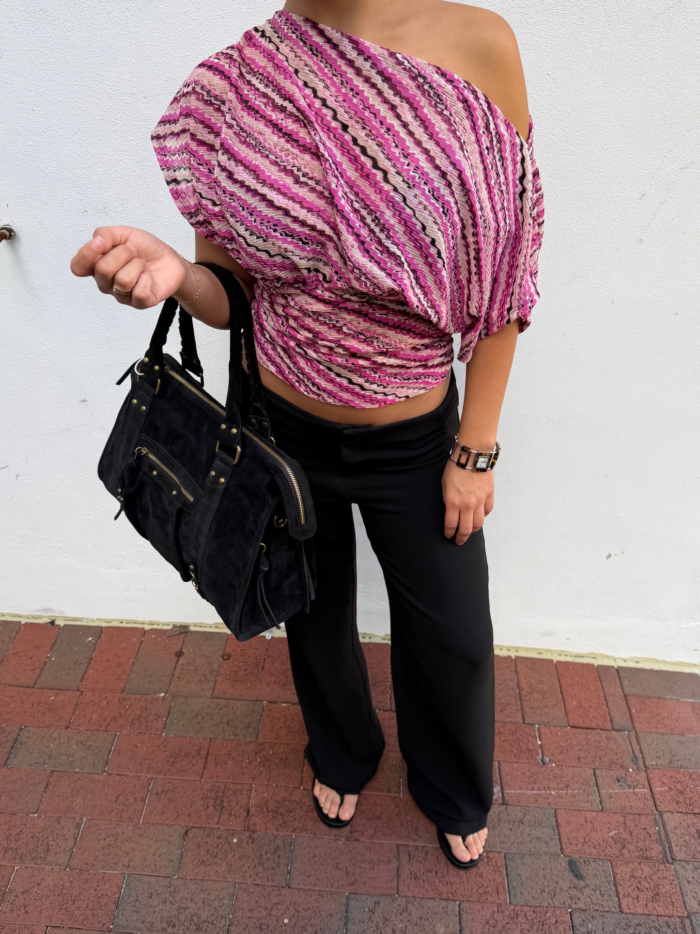 Anna Top Pleated Chiffon