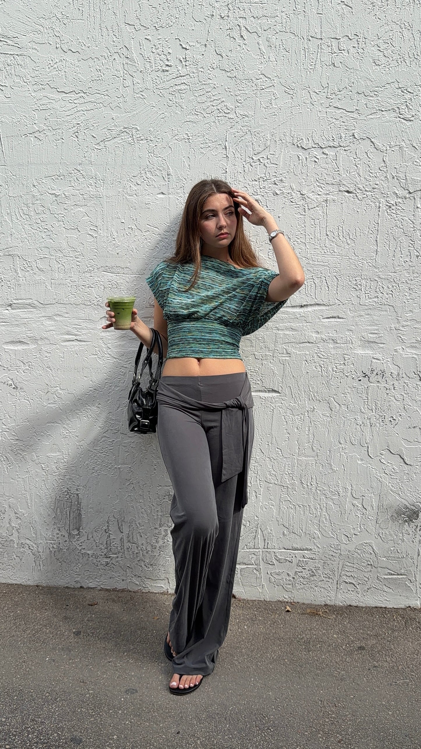 Anna Off Shoulder Blue Knit