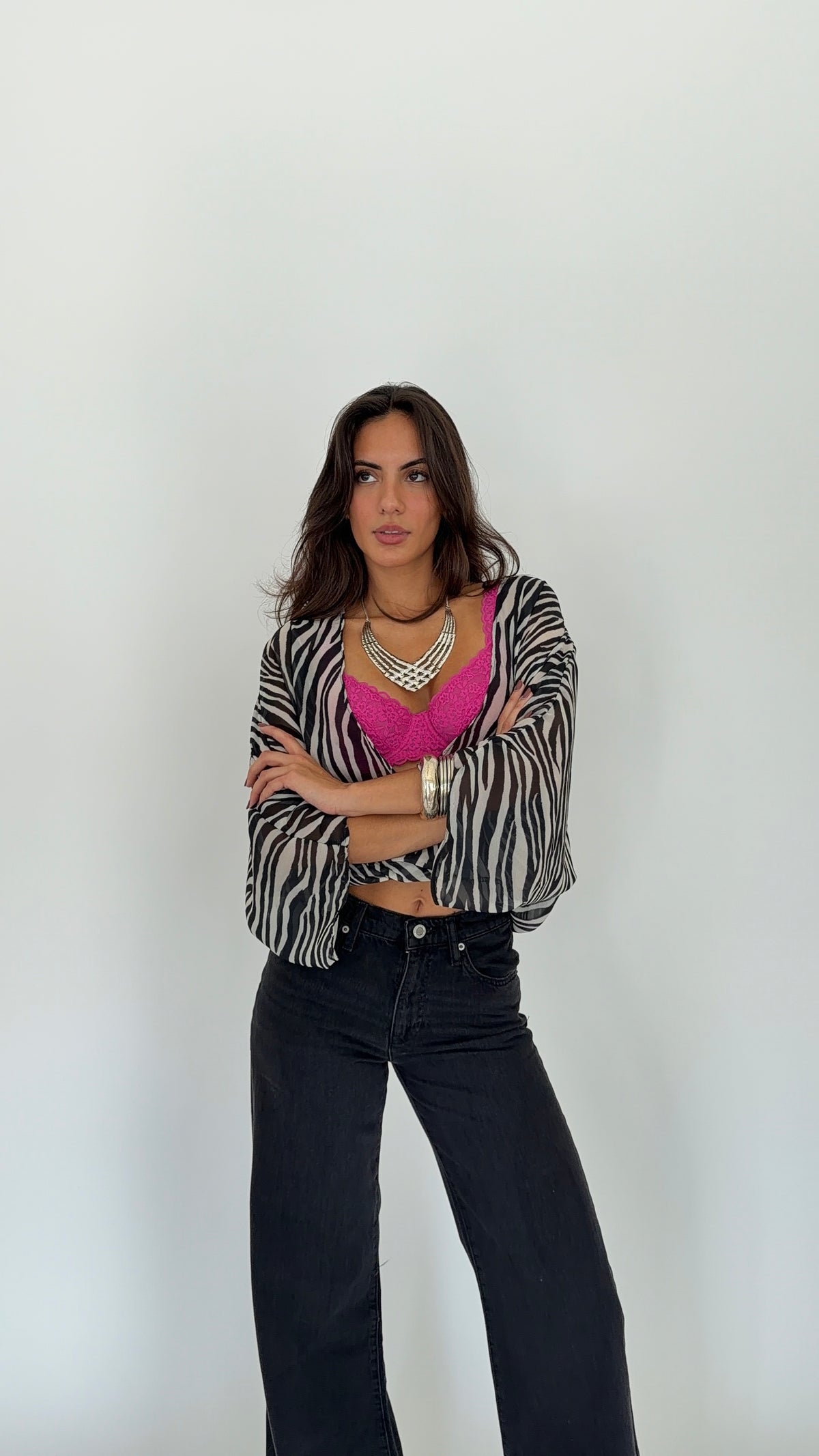 Camila Top in Zebra Chiffon