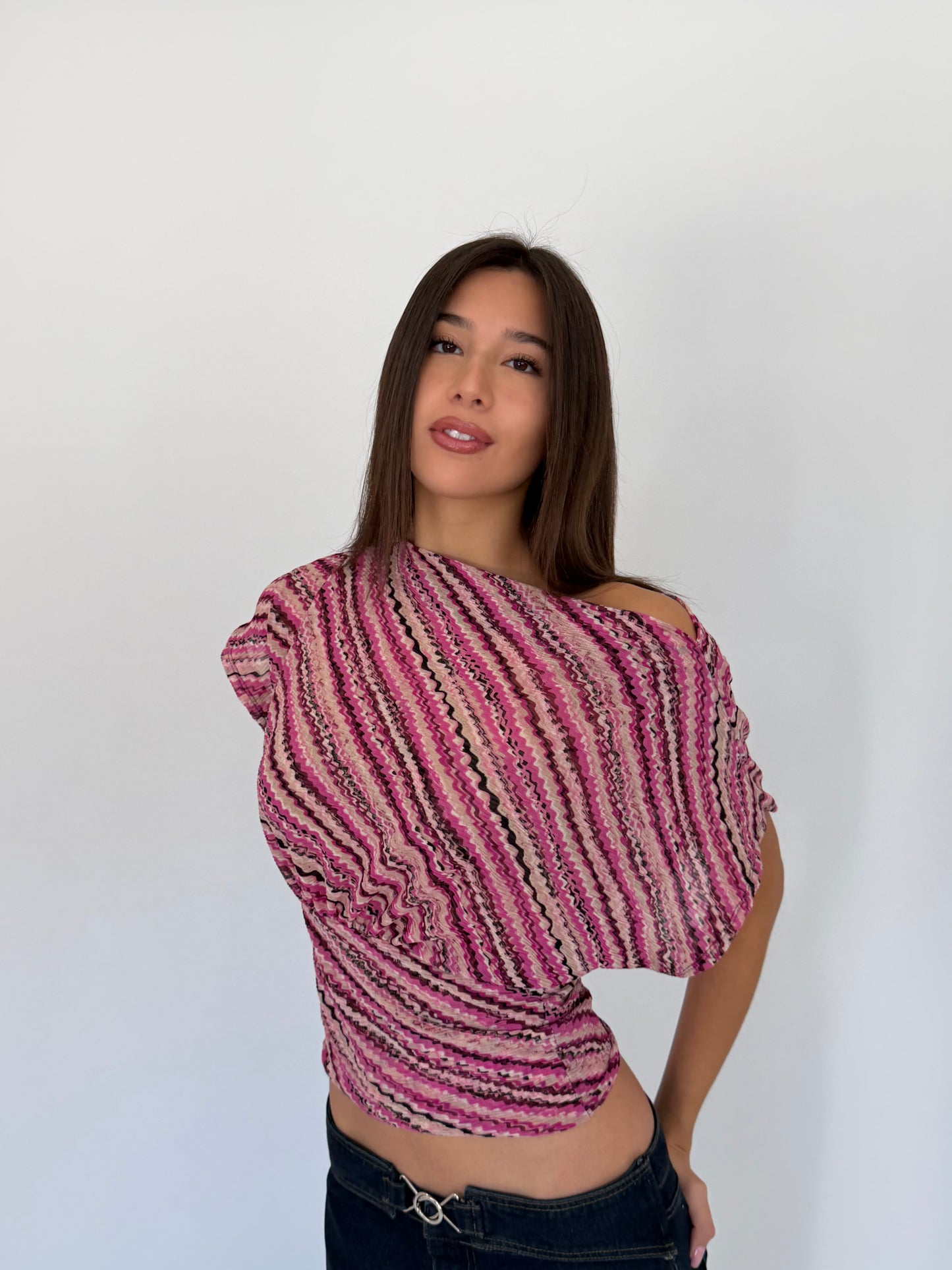 Anna Top Pleated Chiffon