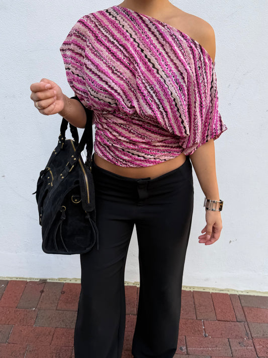 Anna Top Pleated Chiffon