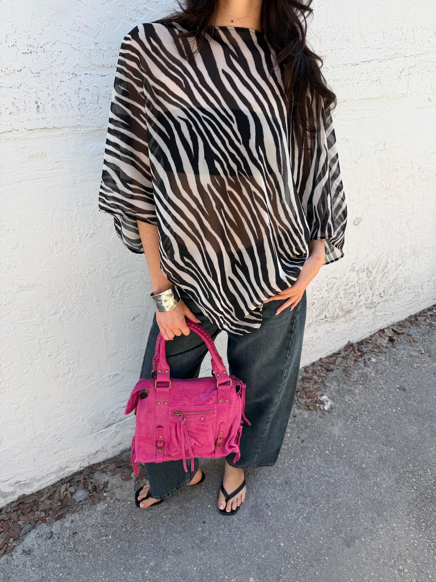 Zebra Chiffon Shawl