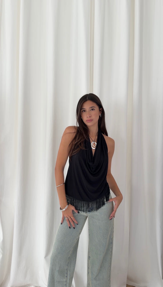Zara Fringe Halter